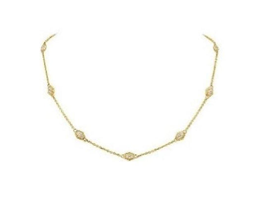18k Yellow Gold Secret Garden Diamond Necklace