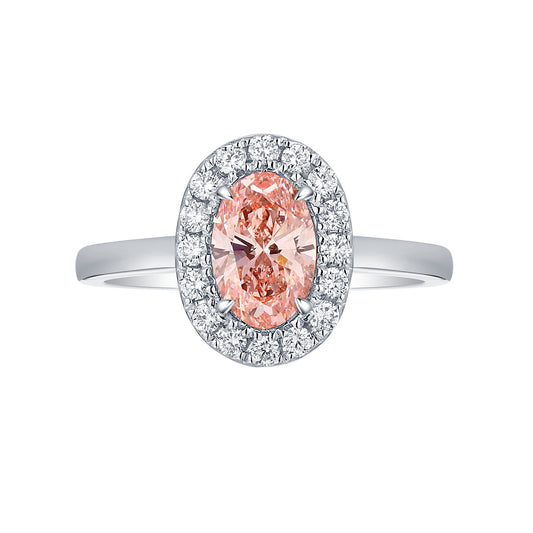 Lab Grown Diamond Halo Ring (1.07tcw)