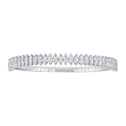 Lab Grown Diamond Marquise Flex Bangle (4.94 tcw)