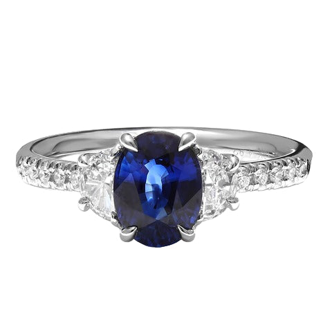 18k White Gold Sapphire & Diamond Ring