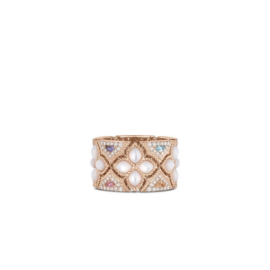 18k Rose Gold Mixed Gem Venetian Princess Ring