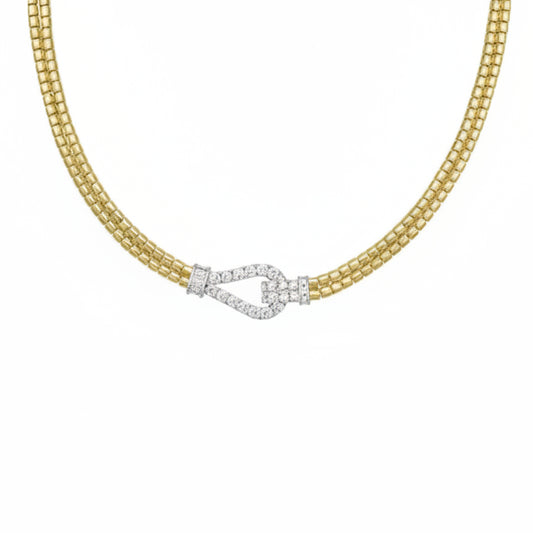 18KY/W 36=2.60CT GH VS/SI ASYMETRICAL NECK