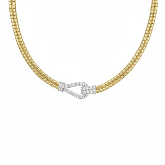 18KY/W 36=2.60CT GH VS/SI ASYMETRICAL NECK