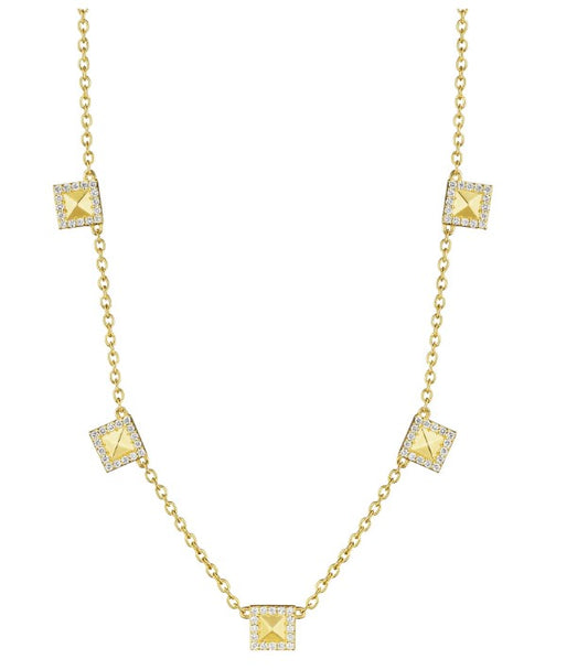 18Y 80=.40 GH SI1 BR DIA 5 STATION PYRAMID NECK 17-18"