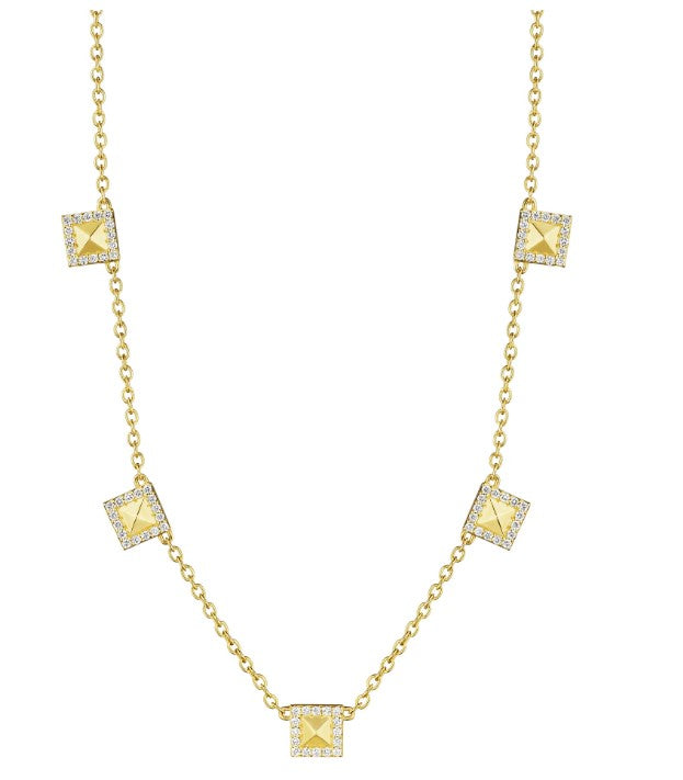 18Y 80=.40 GH SI1 BR DIA 5 STATION PYRAMID NECK 17-18"