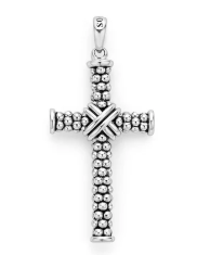 Caviar Beaded X Cross Amulet