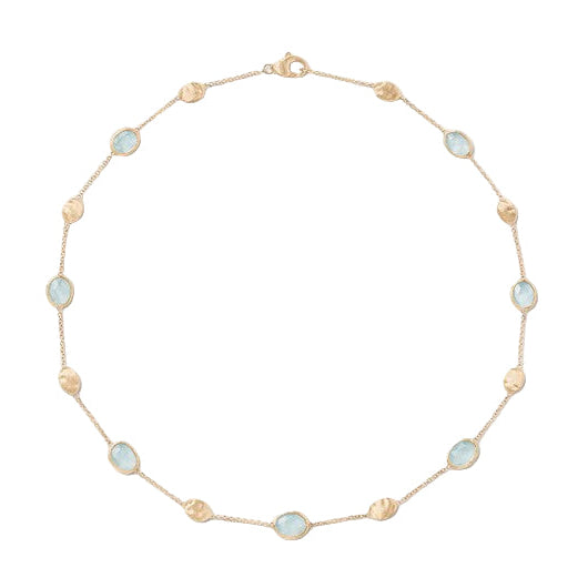 18KYG 16.5" AQUAMARINE SIVIGLIA NECKLACE
