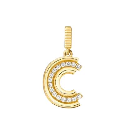 18k Yellow Gold Letter L Pendant