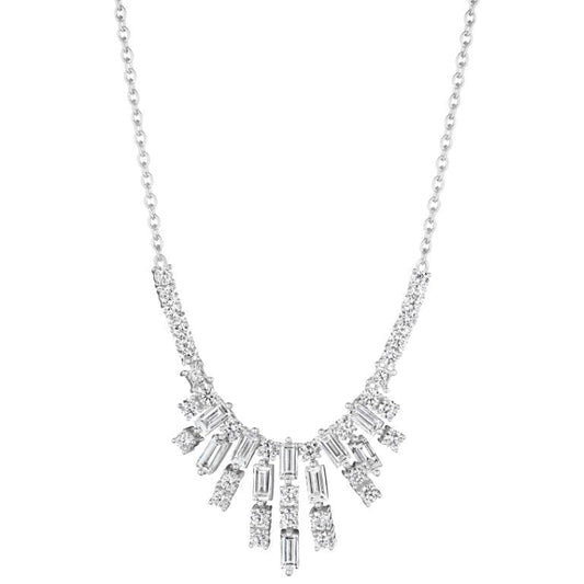 18KWG 18" 2.22CT DIAMOND CASCADE NECKLACE