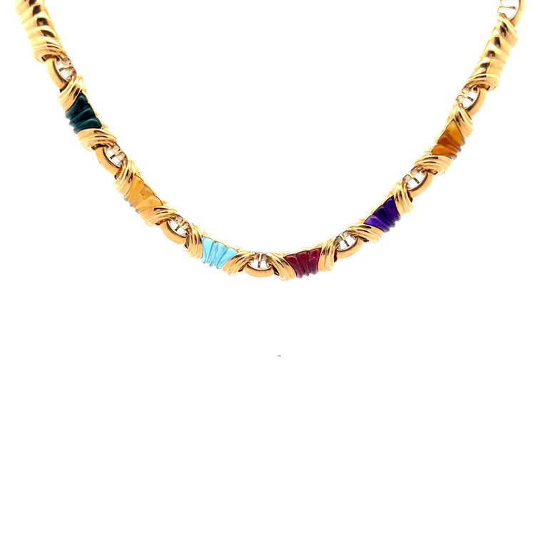 $39850 8Y 16" 18.00*CT MULTI-GEM NECKLACE