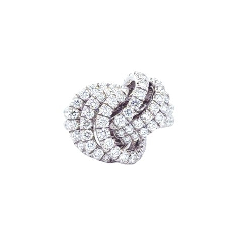 Large Entwine Diamond Open Knot Ring