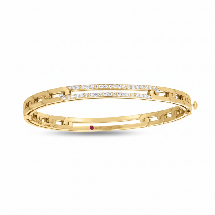 18k Yellow Gold Navarra Diamond Bangle