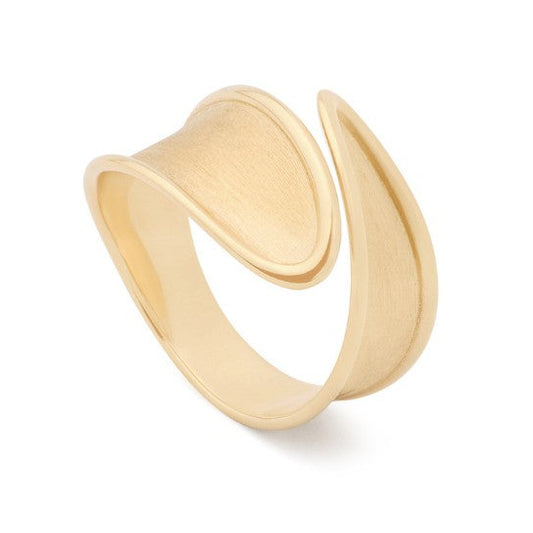 18KYG SMALL LUNARIA TWIST RING SZ 6.5