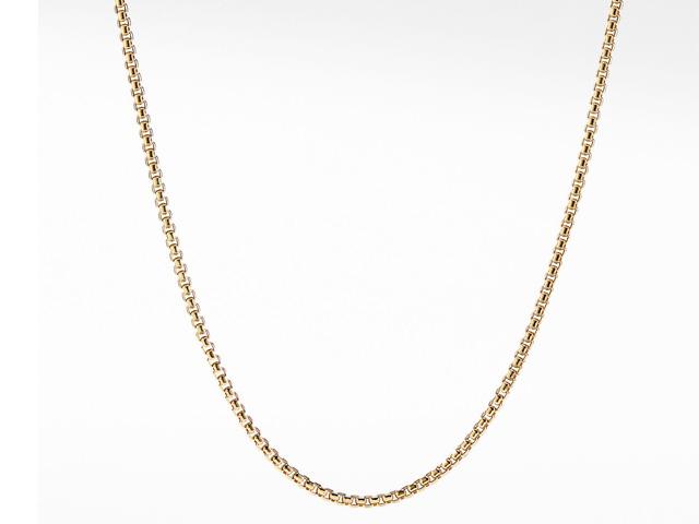 18KYG 22" 2.7MM BOX CHAIN