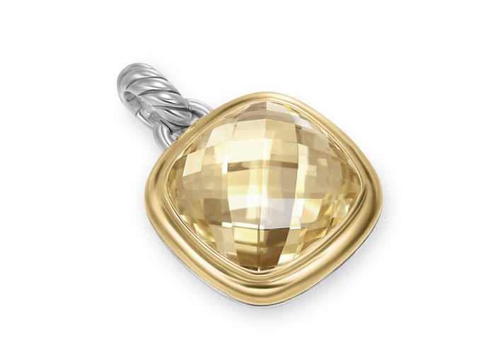 18k Yellow Gold Champagne Citrine Albion Pendant