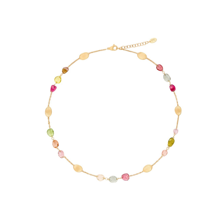 18KYG 16.5" MIX GEMSTONE SIVIGLIA NECKLACE