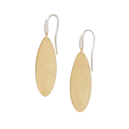 18KYG 0.04CT DIAMOND LUNARIA TWIST EARRING