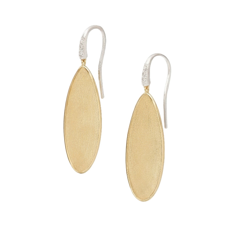 18KYG 0.04CT DIAMOND LUNARIA TWIST EARRING