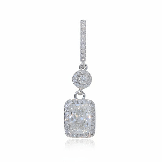 14k White Gold Lab Grown Diamond Pendant