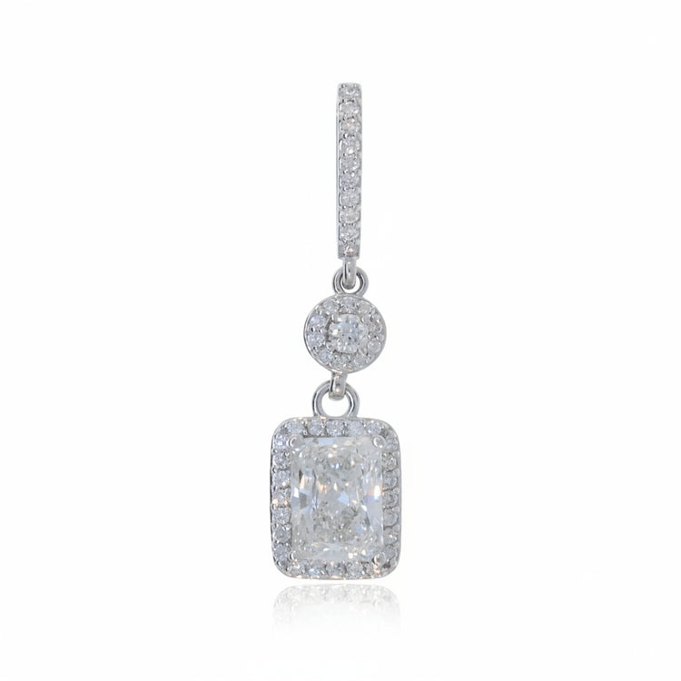14k White Gold Lab Grown Diamond Pendant