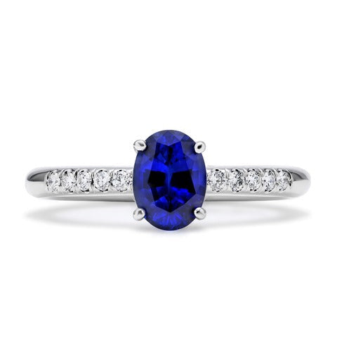 18k White Gold Sapphire & Diamond Ring