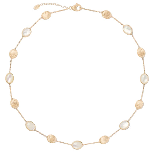 18KYG 16.5" MOTHER OF PEARL &  SIVIGLIA BEAD NECKLACE