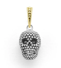 Caviar Beaded Skull Amulet