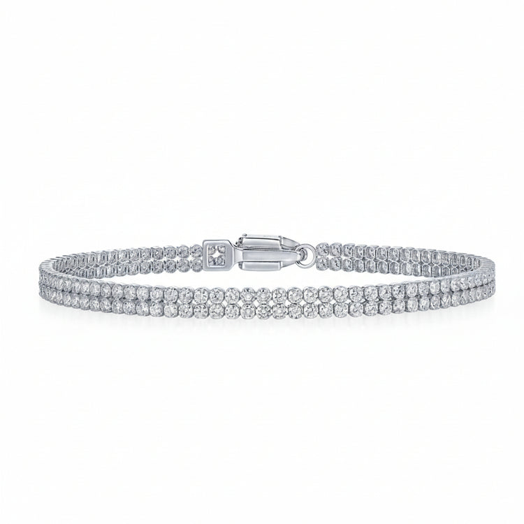 Lab Grown Diamond 2-Row Line Bracelet (4.00ct)