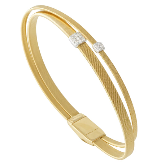 18KYG/WG 13=.10 GVVS BR DIA 2 STRAND MASAI BRACELET