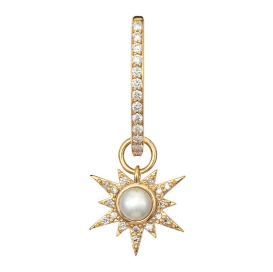 Tiny Love Explosion White Pearl Charm