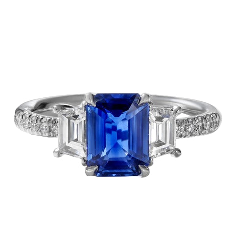 18k White Gold Sapphire & Diamond Ring