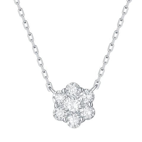 Lab Grown Diamond Cluster Necklace (0.96 tcw)