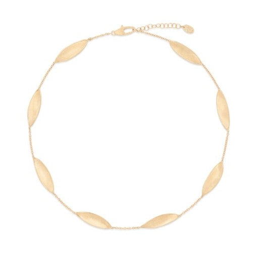 18KYG 16.50" LUNARIA TWIST STATION NECKLACE