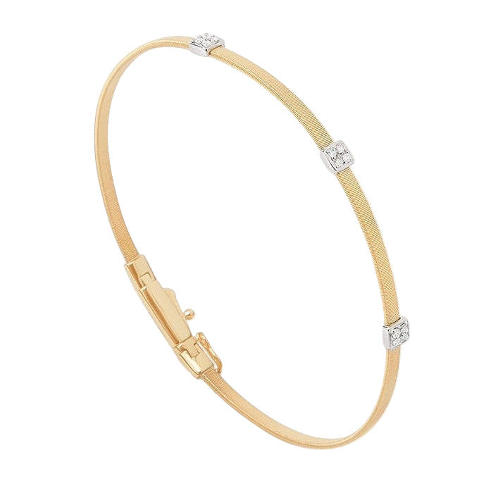 18KYG/WG 12=0.08CT GVS BR DIA MASAI BANGLE