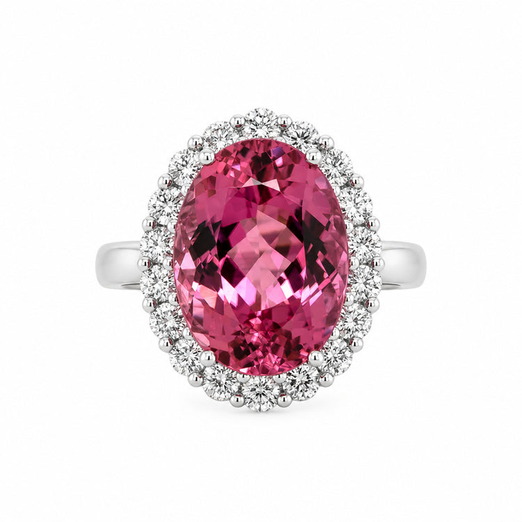 Pink Tourmaline Center Stone Ring