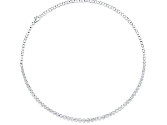 Diamond Bezel Tennis Necklace