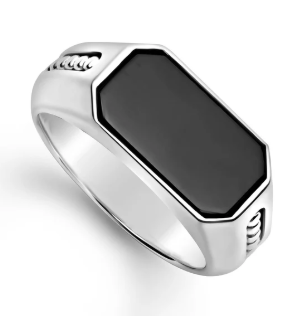 Onyx Octagon Ring