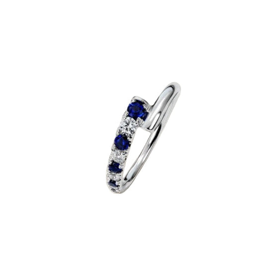Sapphire & Diamond Bypass Journey Ring