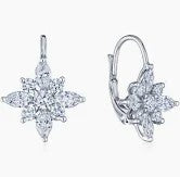 Large Drop Earrings with Diamonds