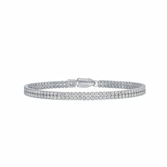 Lab Grown diamond 2-Row Line Bracelet (4.00 tcw)