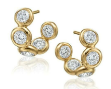 Diamond Moonlight Curve Earrings