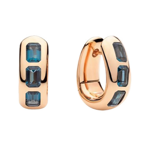London Blue Topaz Hoop Earrings