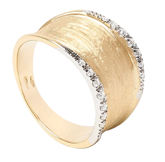 18KY/WG 0.12CT FG VVS/VS LUNARIA RING