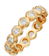 Moonlight 18k Gold Diamond Band Ring