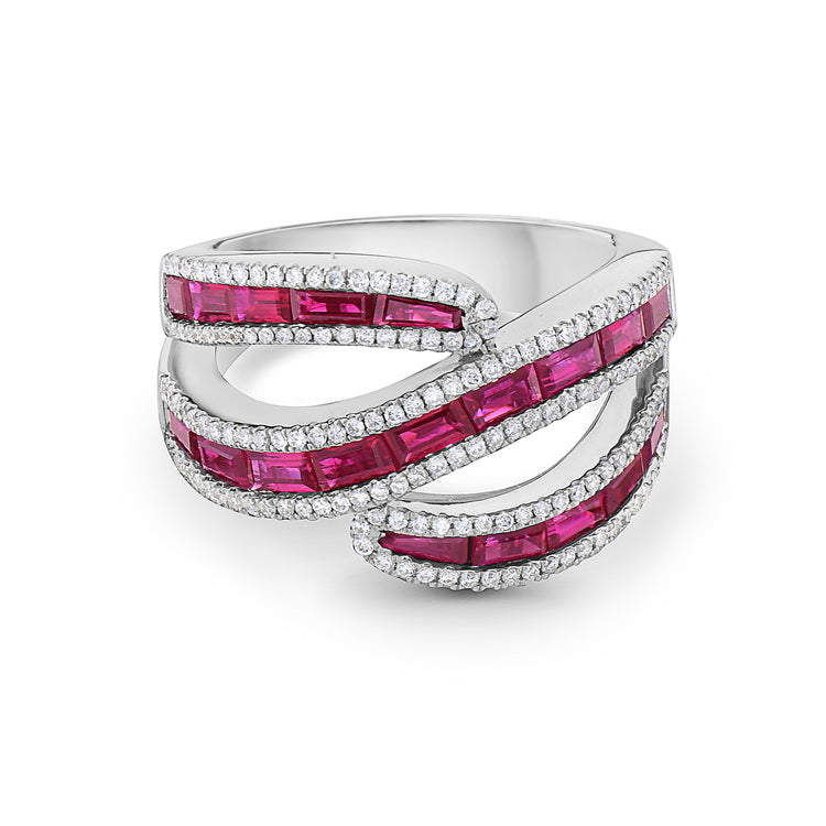 18KWG 156=0.42CT GHSI, 19=2.03CT RUBY RING