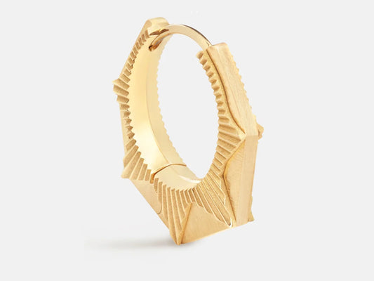 18KYG NYC SINGLE HOOP EARRING