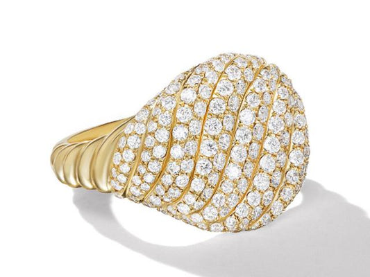 Sculpted Cable Pinky Ring