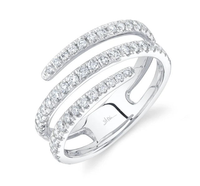 14KWG .61CT DIA BYPASS RING