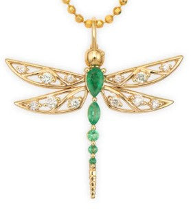 Large Dragon Fly Emerald Top Switch Charm