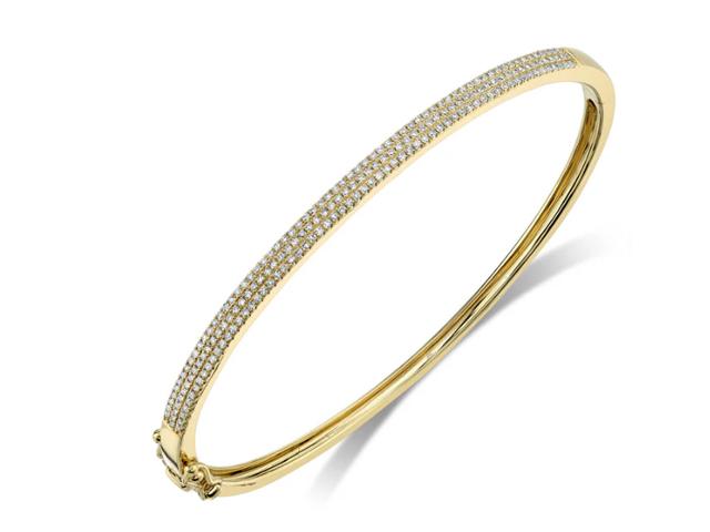 14KYG SHY CREATION DIAMOND HINGED BRACELET